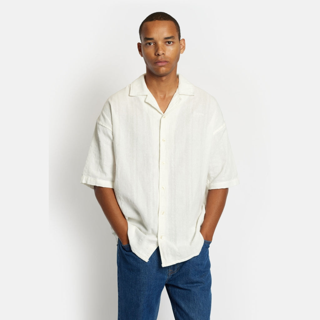 Denim project DPTextured Cuban Shirt Shirts 487 Offwhite