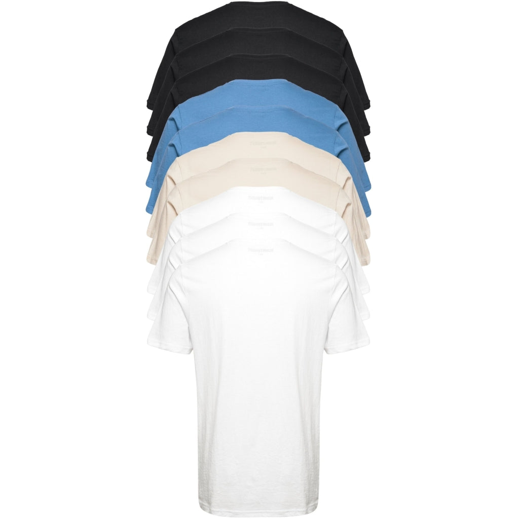 Denim project 10 Pack T-SHIRT T-Shirt 2x sand 2x steal blue 3x white 3x black