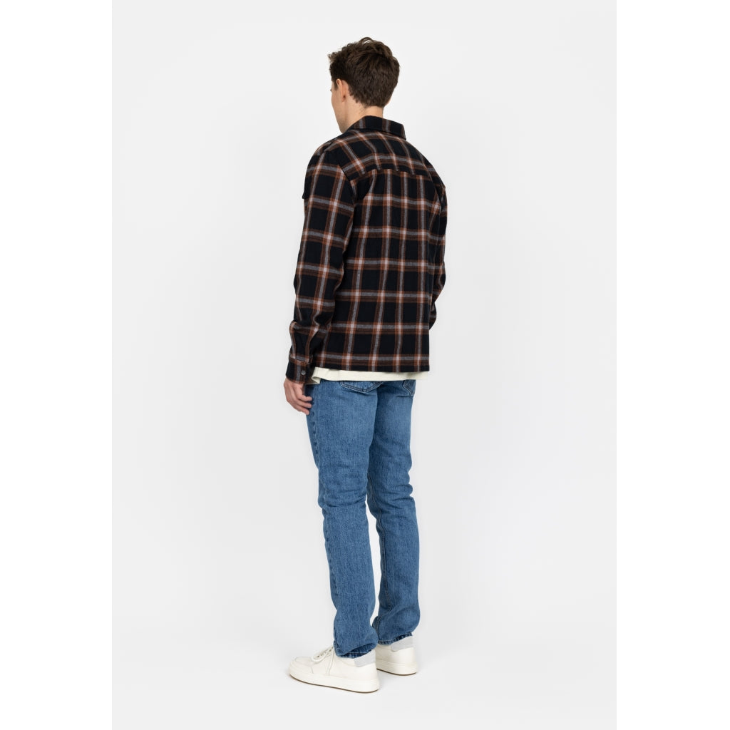 Denim project DPCHECK OVERSHIRT Shirts 093 Brown Check