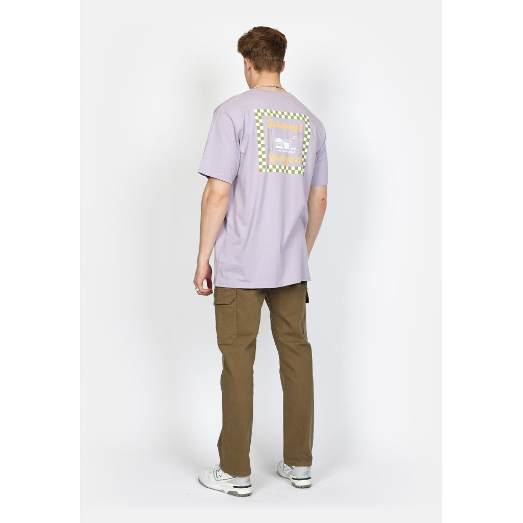 Denim project DPJohnny´s Burgers Tee T-Shirt 652 Lavender Aura