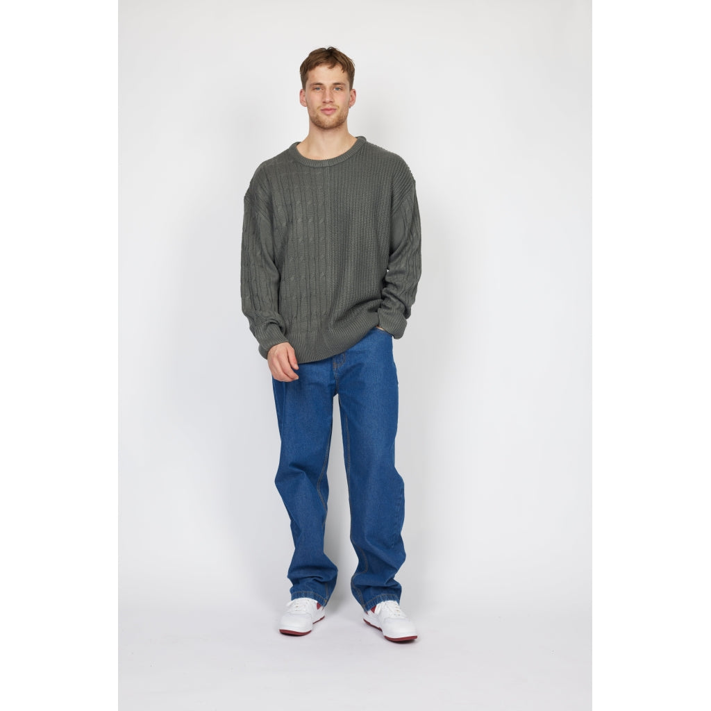 Denim project DPKnitted Combined Sweatshirt Knit 003 Grey