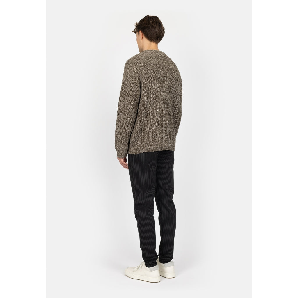Denim project DPKnitted Oversized Logo Sweatshirt Knit 640 Turkish Coffee