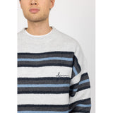 Denim project DPKnitted Stripe Texture Sweatshirt Sweat 620 Glacier Grey Melange