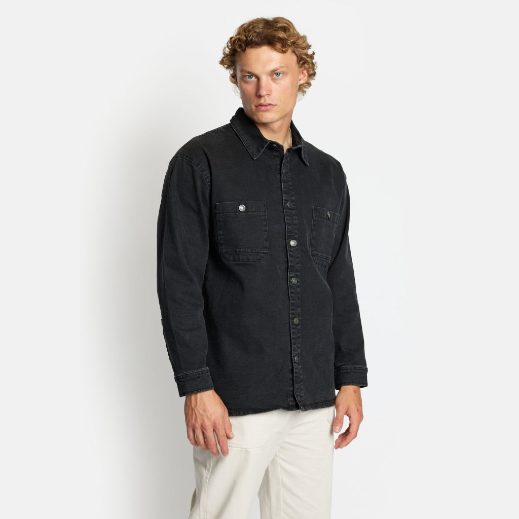 Denim project DPLoose Oversized Denim Shirt Shirts 677 Black Washed