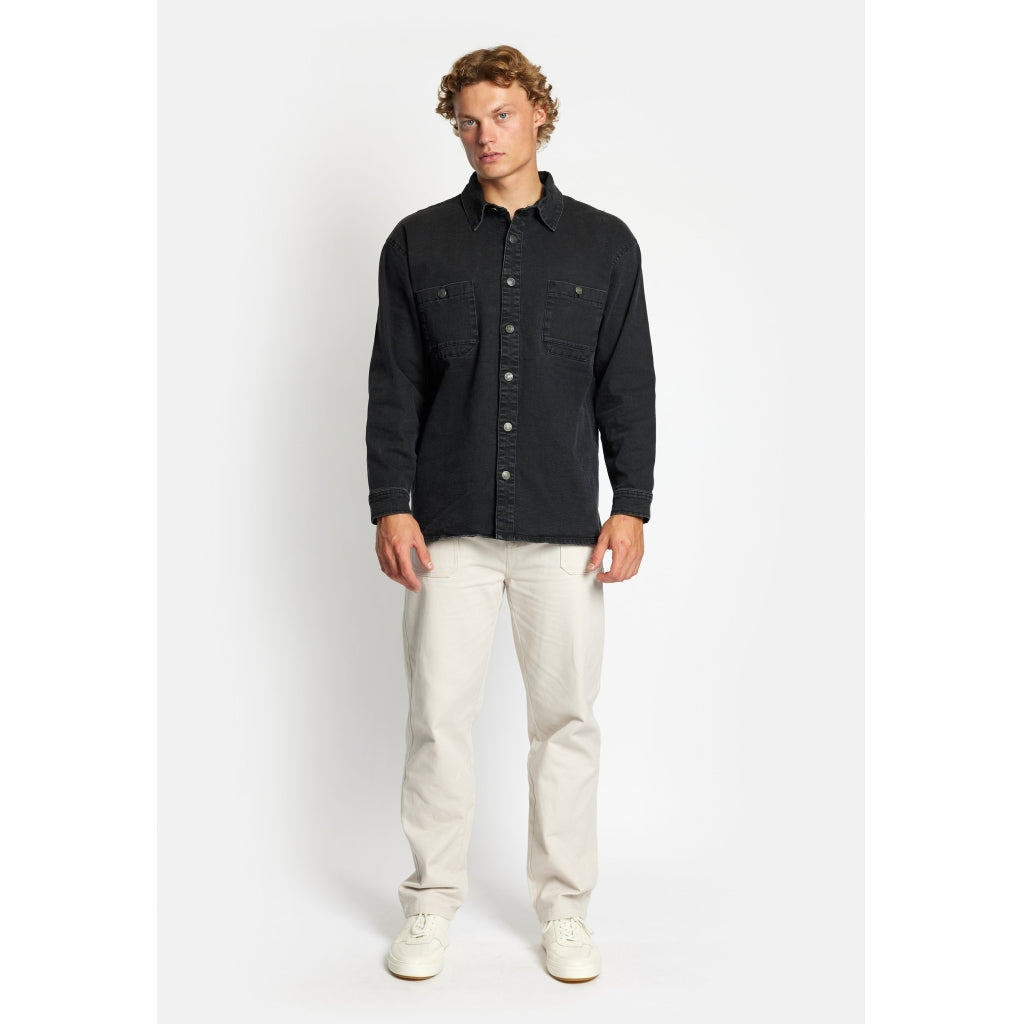 Denim project DPLoose Oversized Denim Shirt Shirts 677 Black Washed