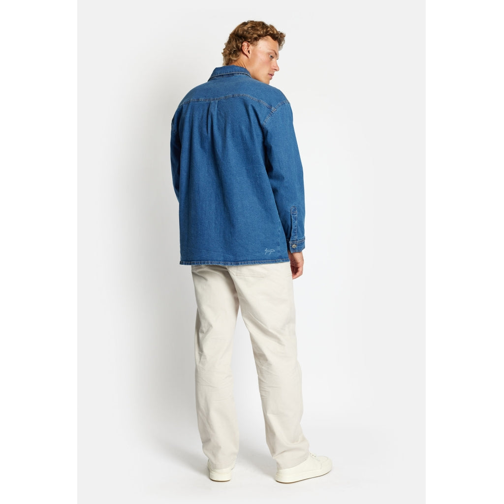 Denim project DPLoose Oversized Denim Shirt Shirts 679 Mid Blue Washed