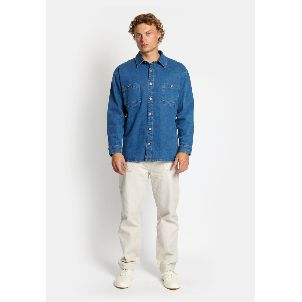 Denim project DPLoose Oversized Denim Shirt Shirts 679 Mid Blue Washed