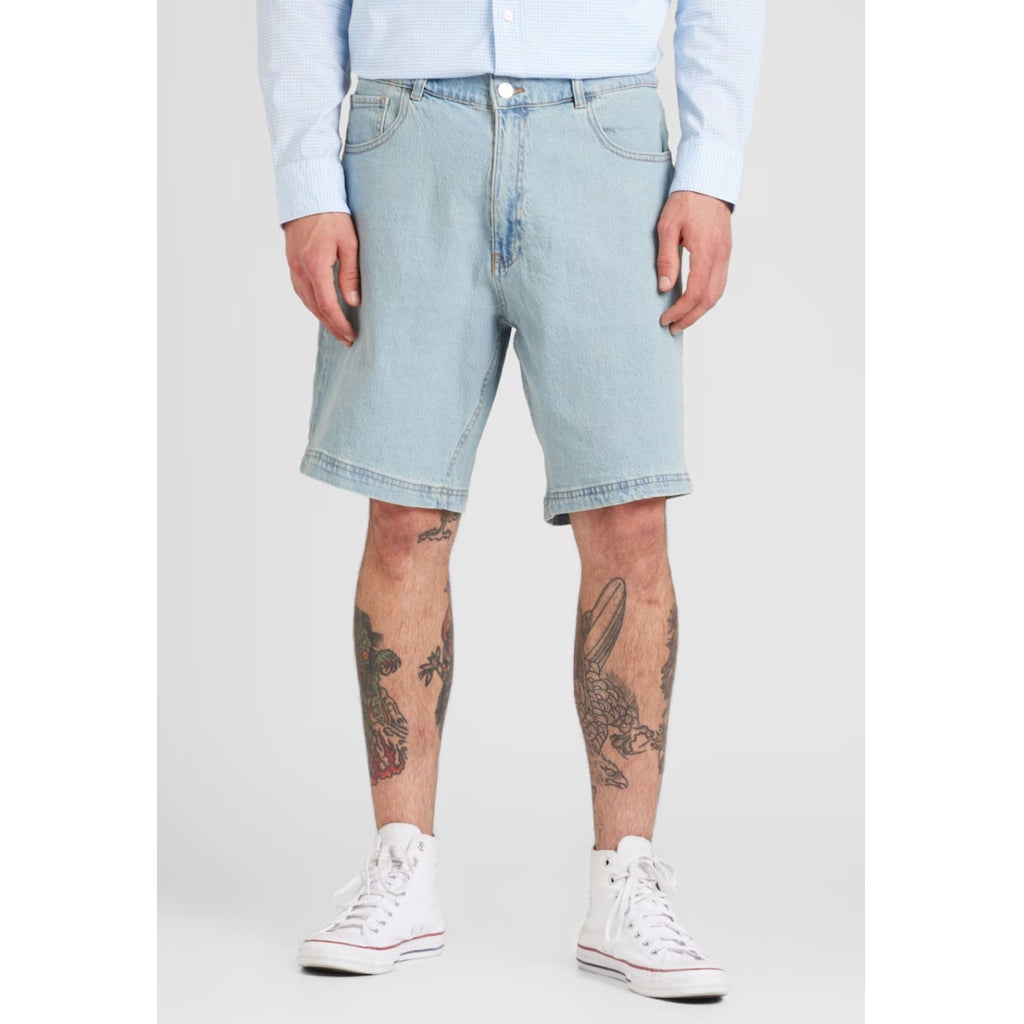 Denim project DPMIAMI LOOSE SHORTS Shorts 678 Light Blue Washed