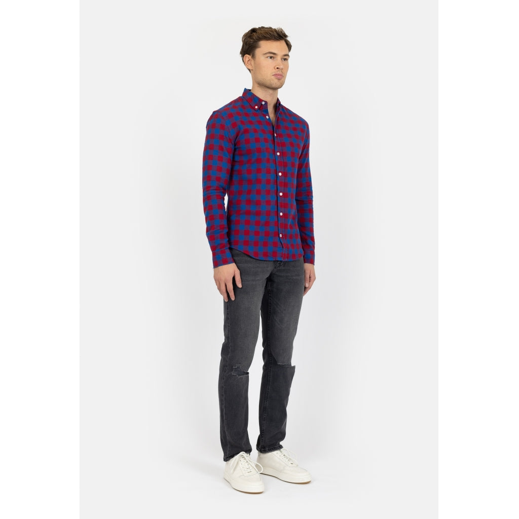 Denim project DPNEW CHECK SHIRT Shirts 478 Red/Navy Check