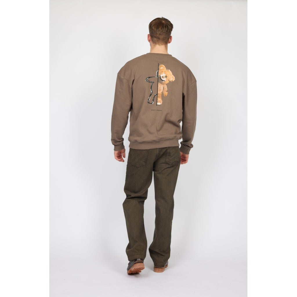 Denim project DPOversized Johnny Crewneck Sweat 588 Morel Brown