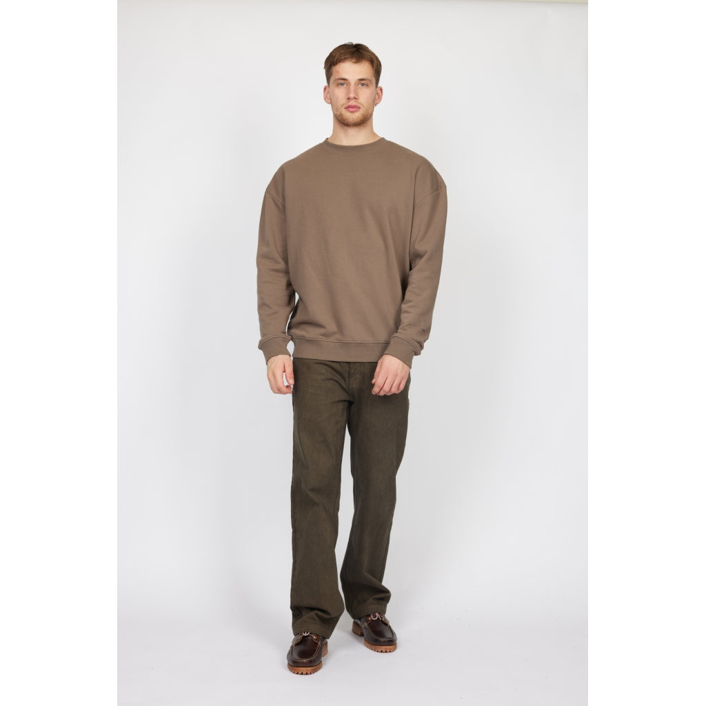 Denim project DPOversized Johnny Crewneck Sweat 588 Morel Brown