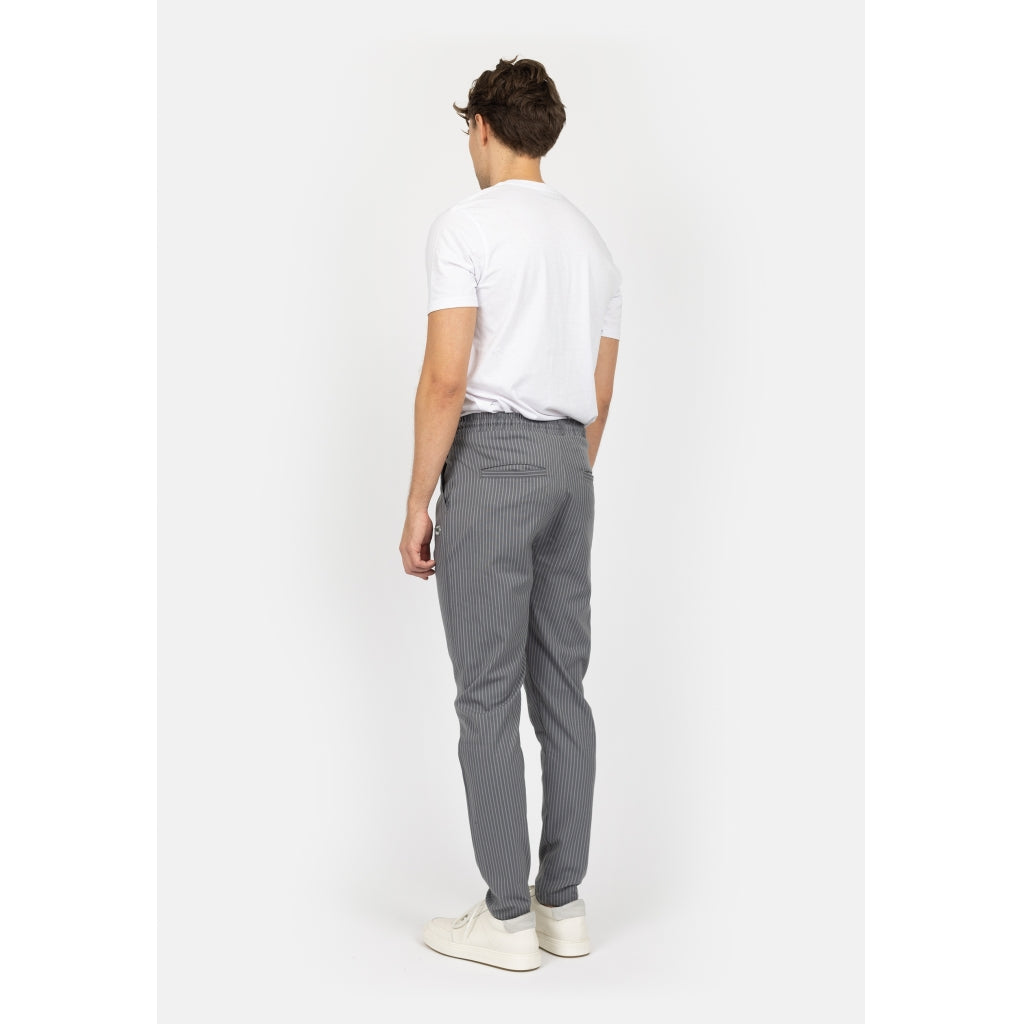 Denim project DPPinstripe Seam Detail Pants Pants 583 - Grey/Light Grey Pinstripe