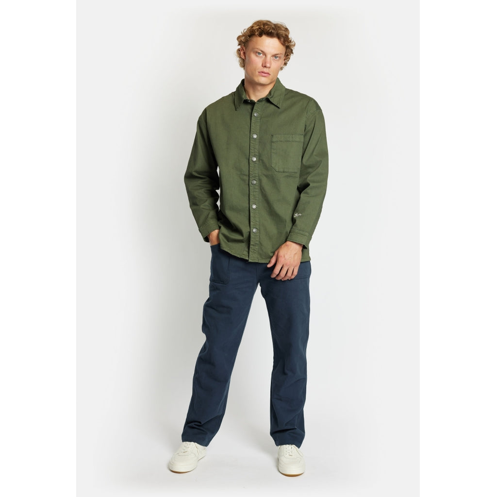 Denim project DPStitch Detail Denim Shirt Shirts 577 Duffel Bag Green