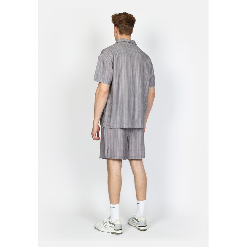 Denim project DPStripe Linen Blend Shorts Shorts 648 Silver Filigree