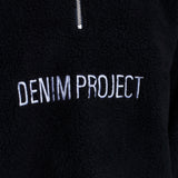 Denim project DPTEDDY HALF ZIP HIGHNECK Sweat 001 Black