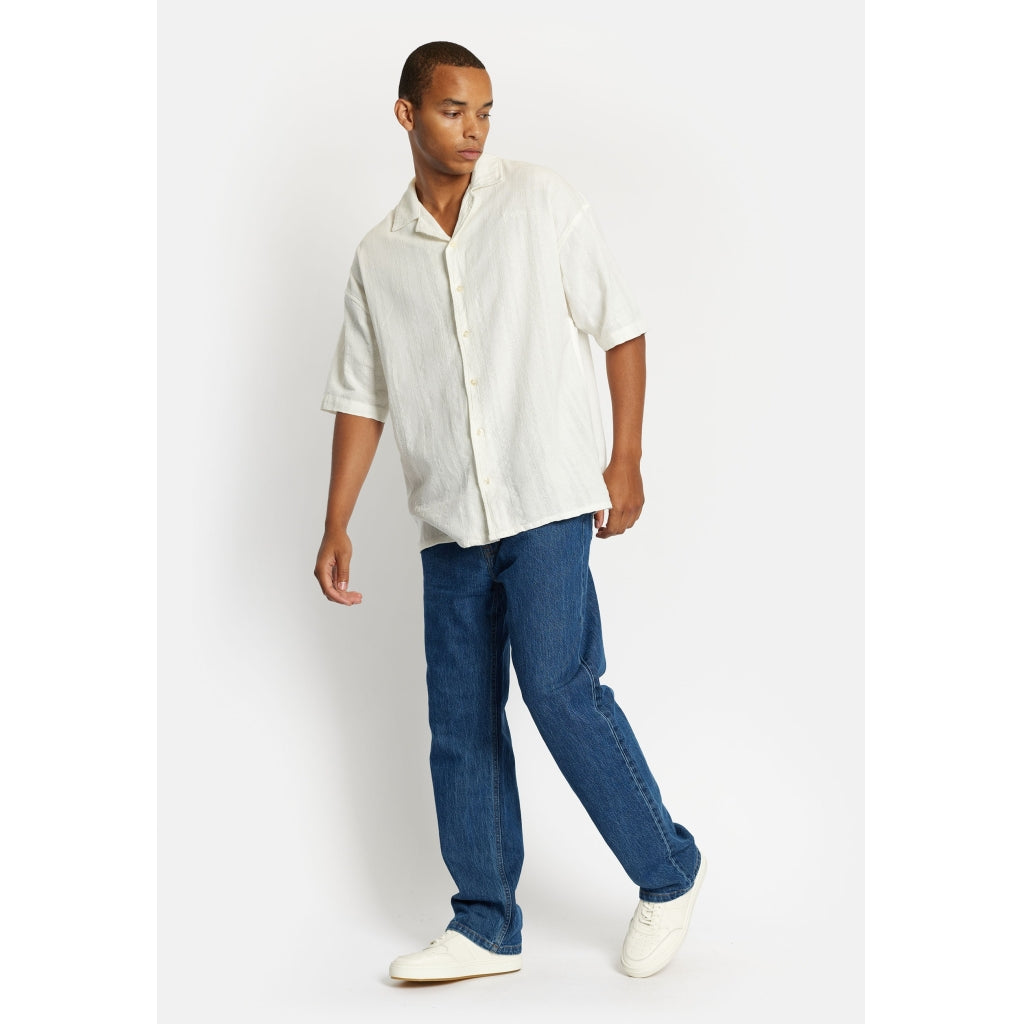 Denim project DPTextured Cuban Shirt Shirts 487 Offwhite