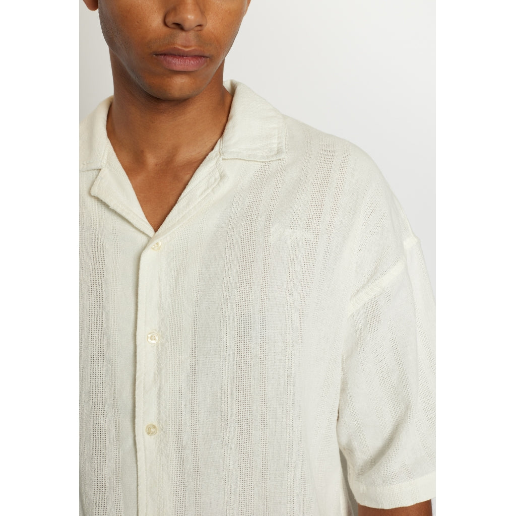 Denim project DPTextured Cuban Shirt Shirts 487 Offwhite