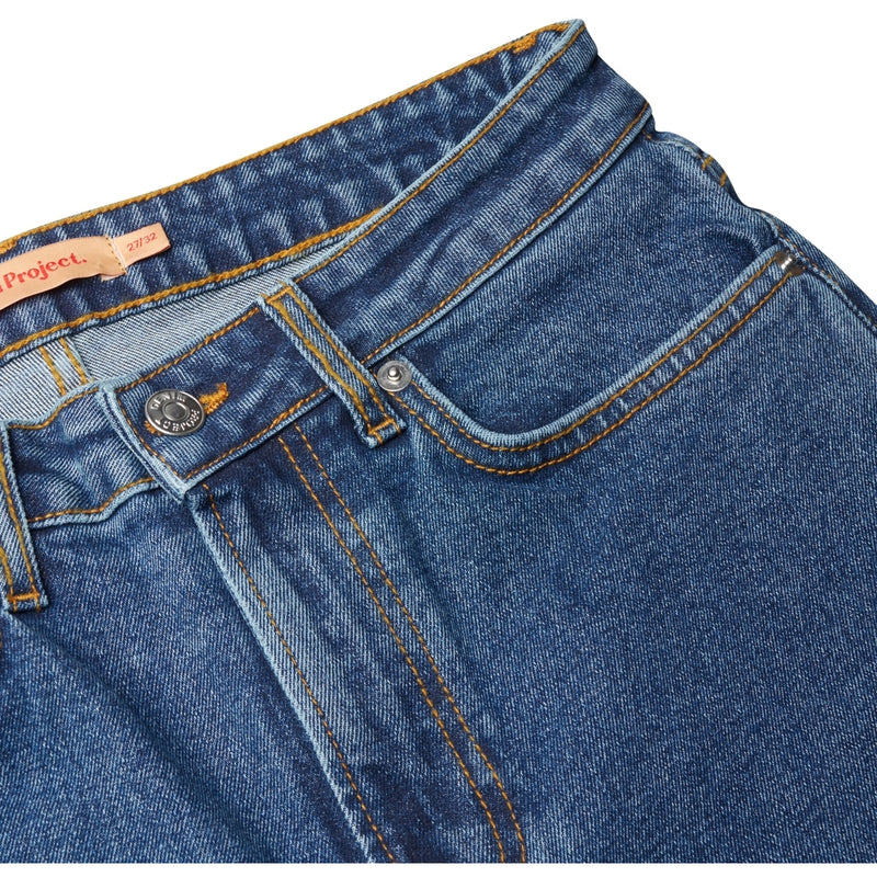 Denim project DPWBOYFRIEND JEANS Jeans W017 Dark Blue Stone Wash
