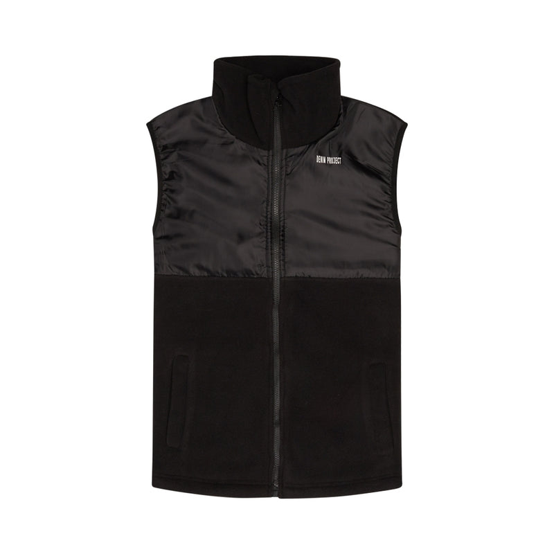Denim project DPWFLEECE VEST Vest W045 Black / Black Blocks