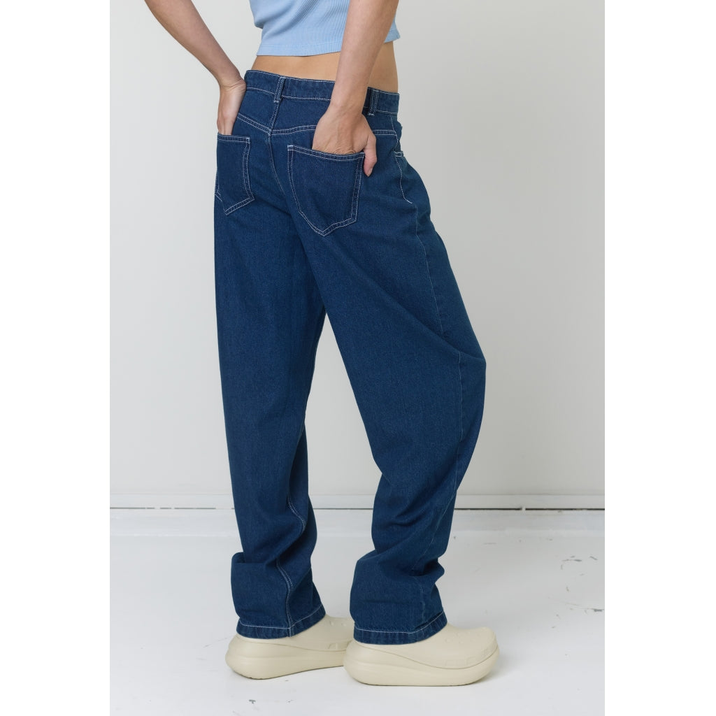 Denim project DPWMid Rise Loose Yoke Jeans Jeans W720 Mid Blue Wash