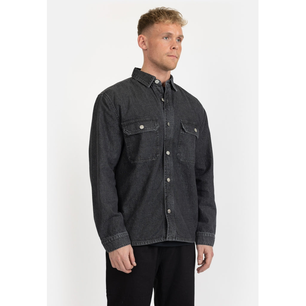 Denim project DPWORKER DENIM OVERSHIRT Shirts VI700 Black