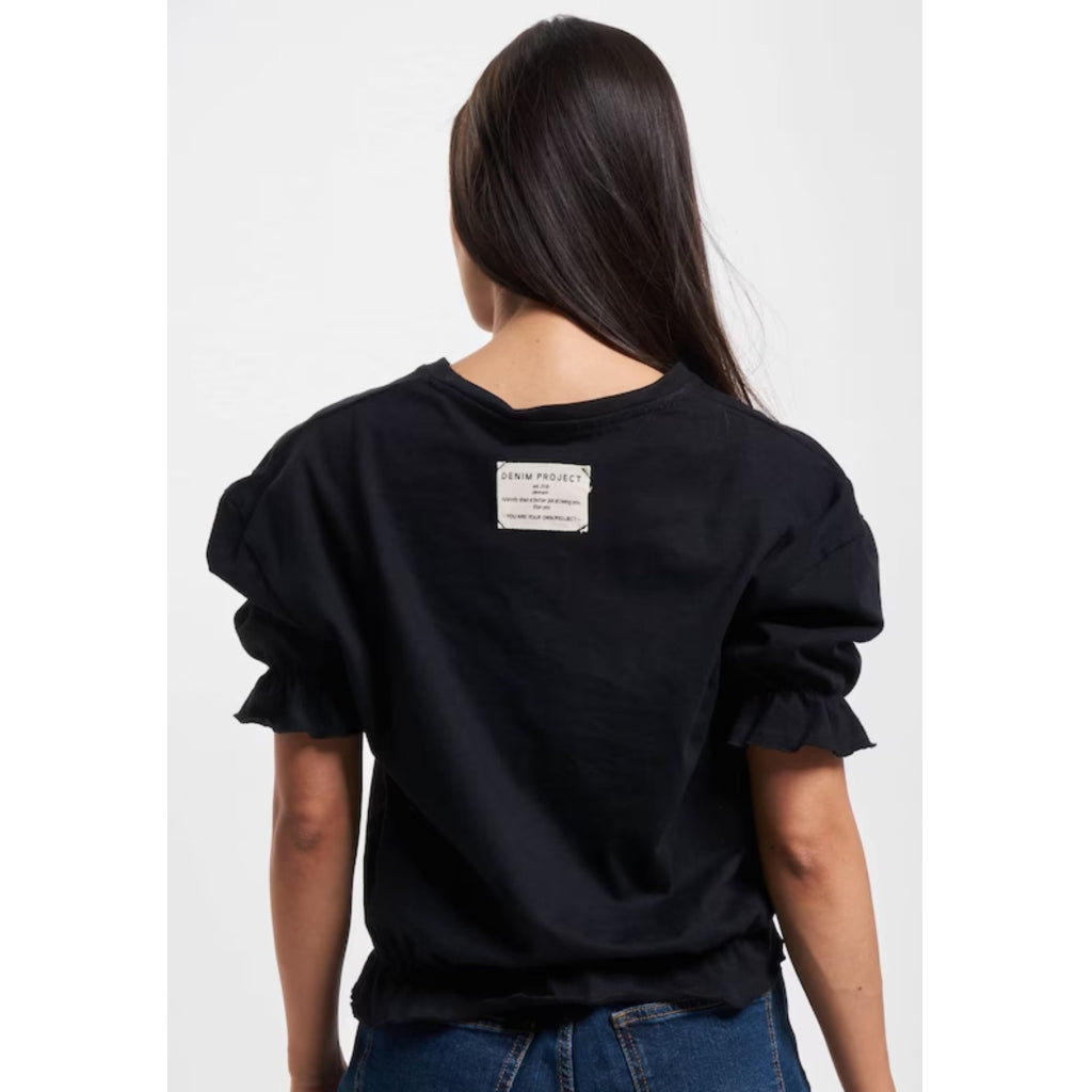 Denim project DPWShirred T-Shirt T-Shirt W001 Black