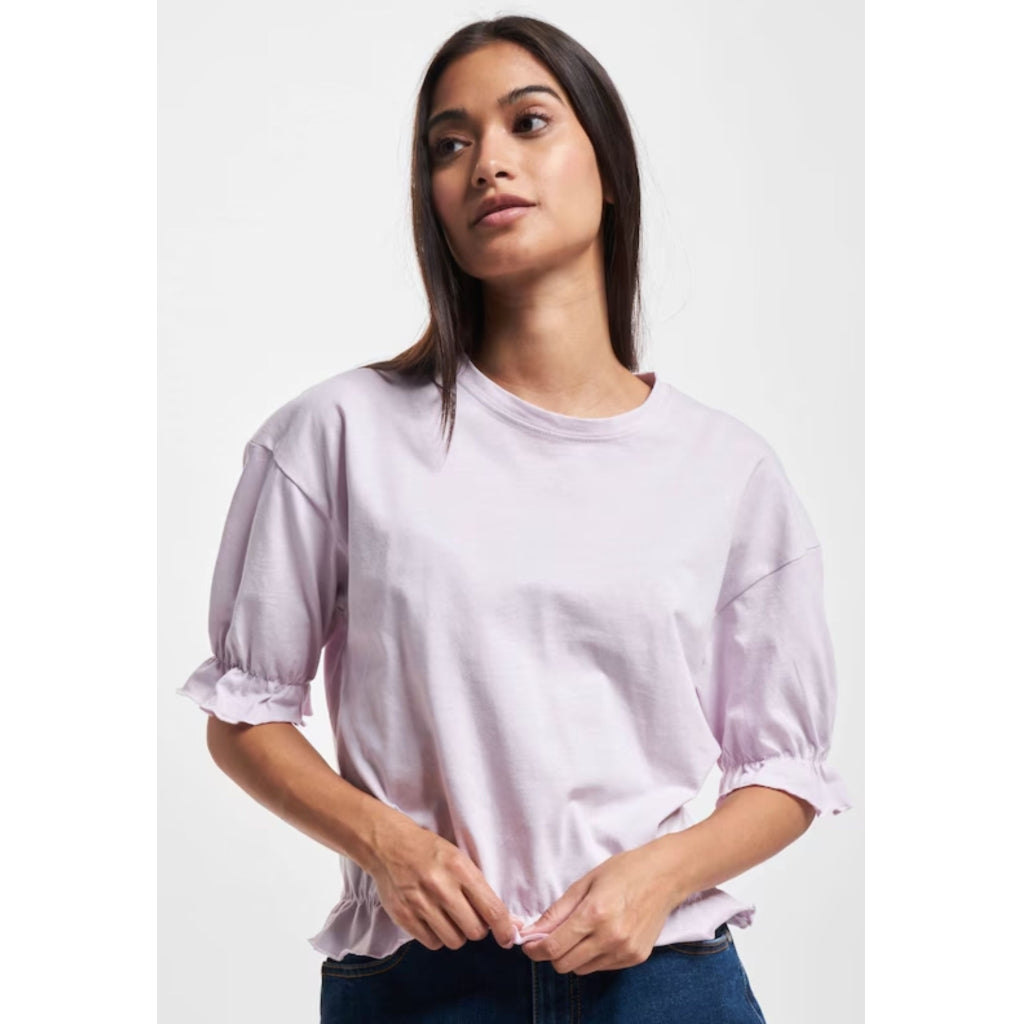 Denim project DPWShirred T-Shirt T-Shirt W074 Lilac Lavender Fog