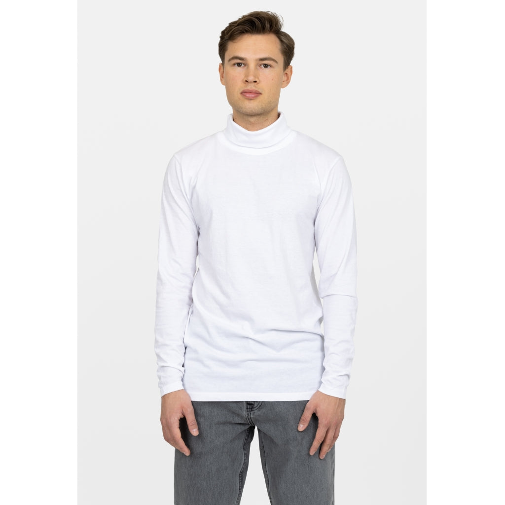 Denim project DP Rollneck LS Tee T-Shirt 002 White