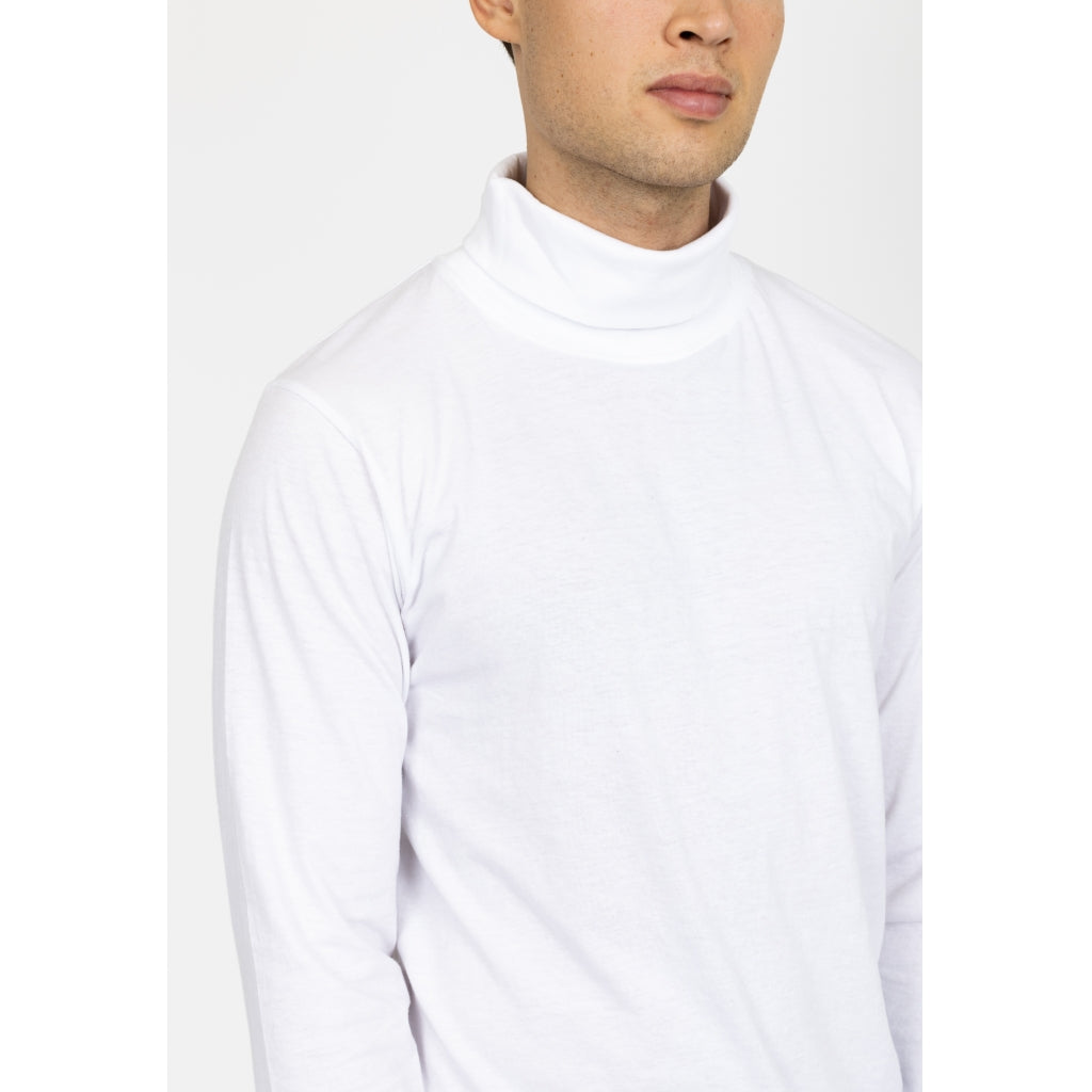 Denim project DP Rollneck LS Tee T-Shirt 002 White