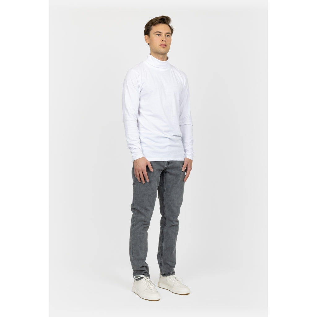 Denim project DP Rollneck LS Tee T-Shirt 002 White