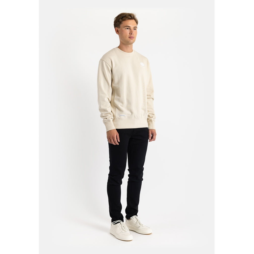 Denim project Horizon Logo Organic Crewneck Sweat 128 Ivory