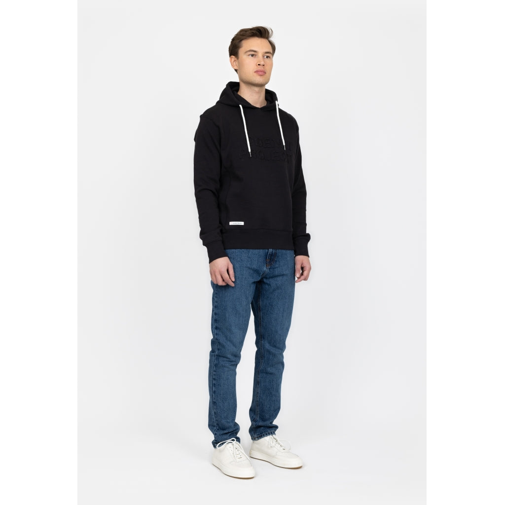 Denim project Logo Airjet Organic Hoodie Sweat 001 Black