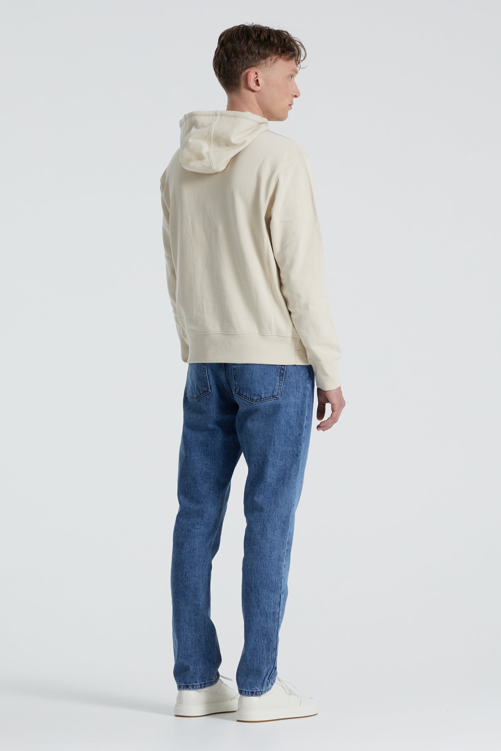 Denim project Logo Airjet Organic Hoodie Sweat 128 Ivory