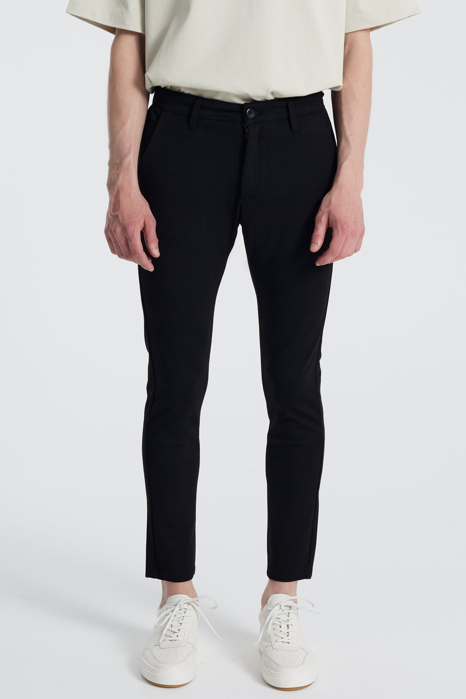 Denim project Ponte Roma Plain Pants 001 Black