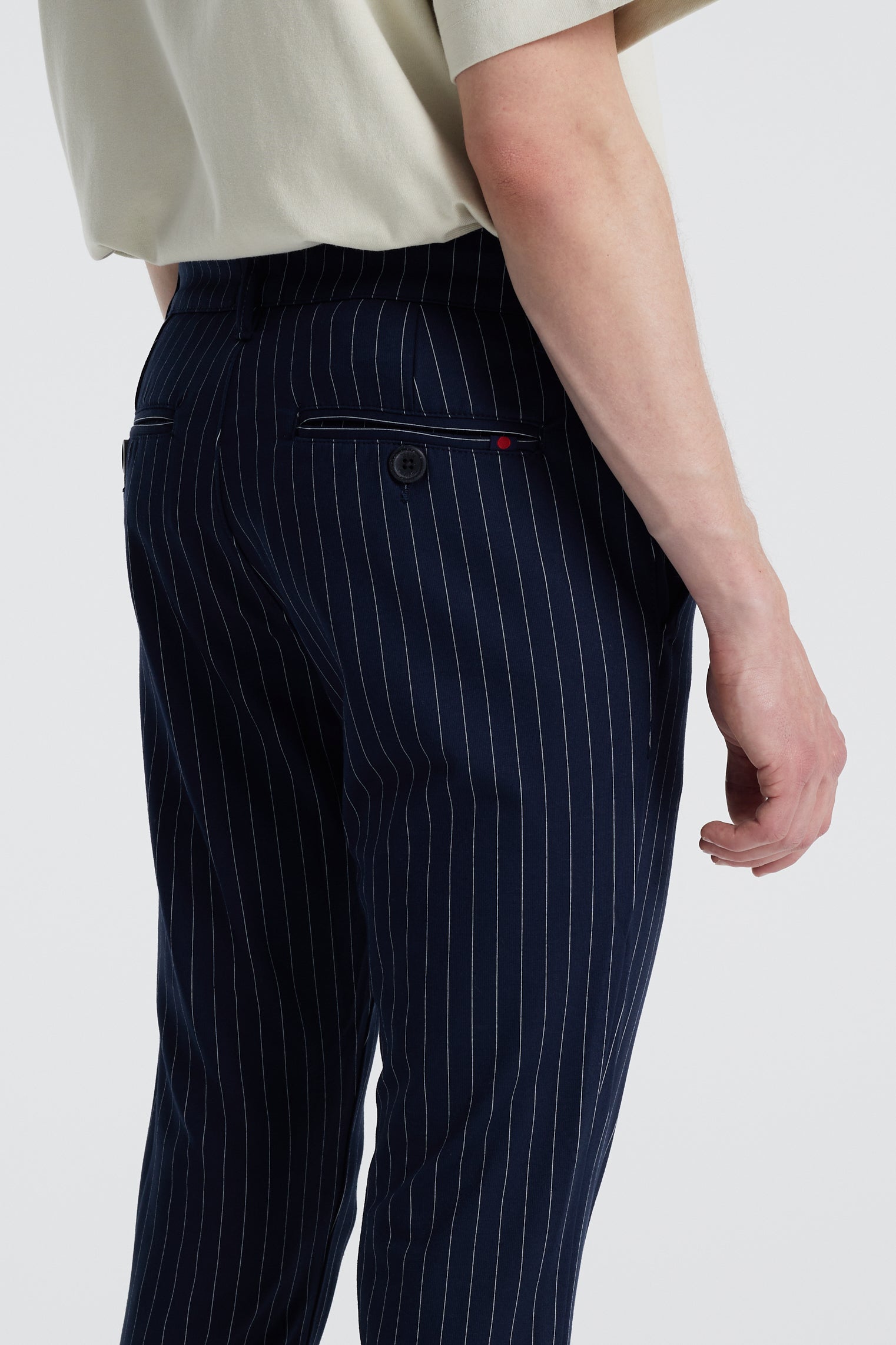 Denim project Ponte Roma Plain Pants 134 Dark navy white pin