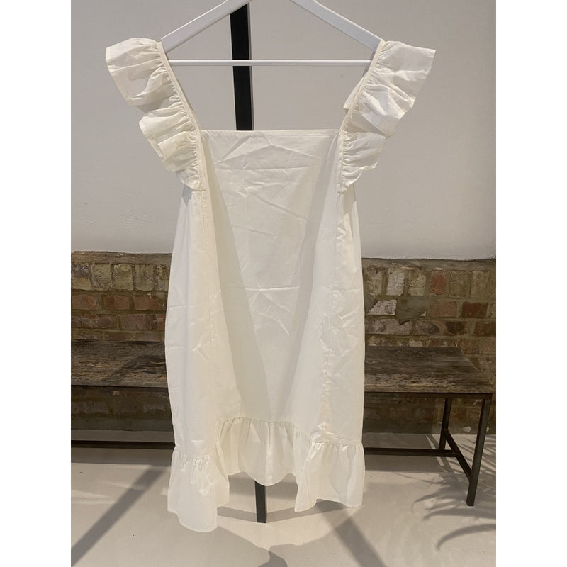 Denim project DPWA-Line Frill Detail Mini Dress Dresses W053 Coconut Milk