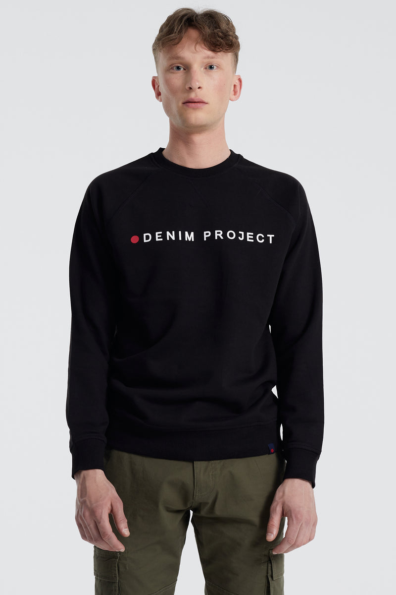 Denim project Logo Crew Sweat 001 Black