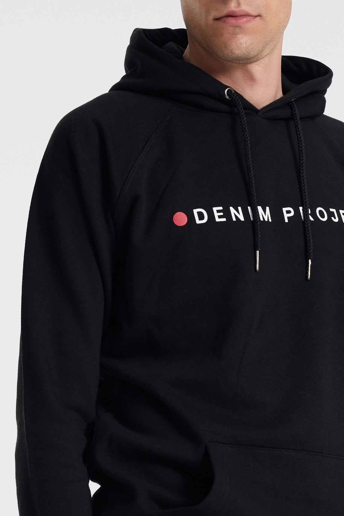 Denim project Logo Hoodie Sweat 001 Black