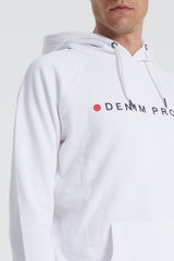 Denim project Logo Hoodie Sweat 002 White