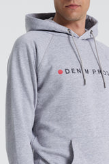 Denim project Logo Hoodie Sweat 003 Grey